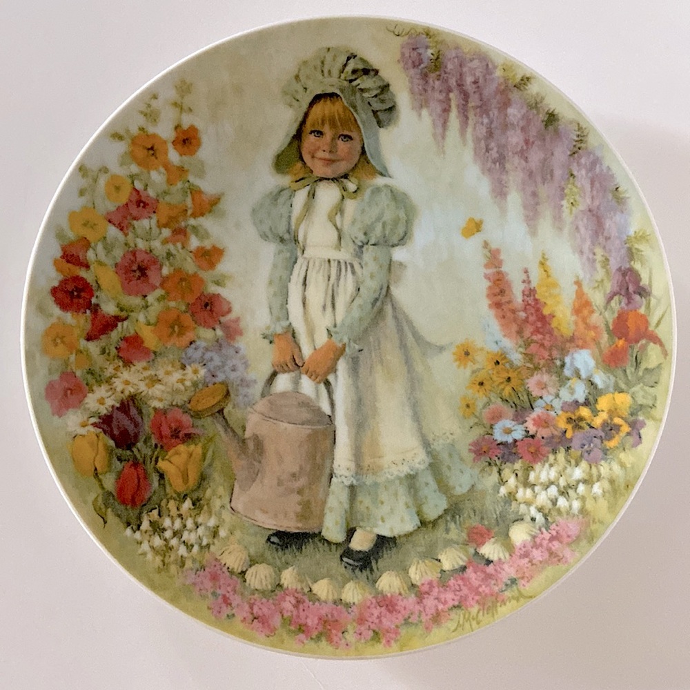 Limited edition Mary Mary Mother Goose plate by John McClelland, 1979